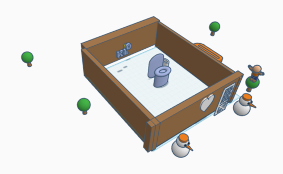 Tinker Cad - 3D-Toilette - Design 3