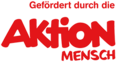 Logo in roter Schrift: gefördert durch die Aktion Mensch