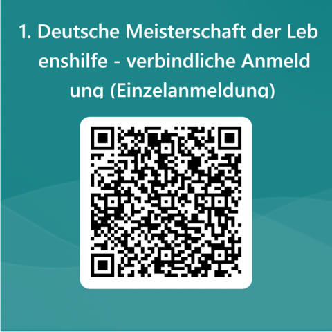 QR-Code für die verbindliche Anmeldung für die 1. Deutsche Meisterschaft der Lebenshilfe